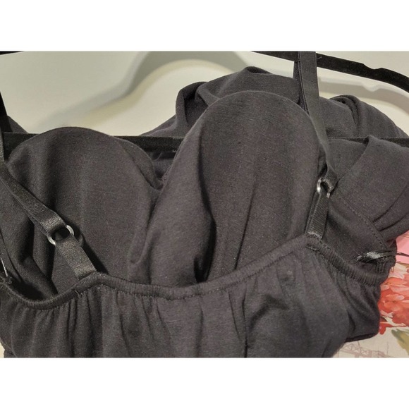 New Directions Black Maxi Dress with built-in lined bra. Petite Large. - Picture 10 of 11